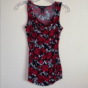 WHBM Fitted Rose Blouse